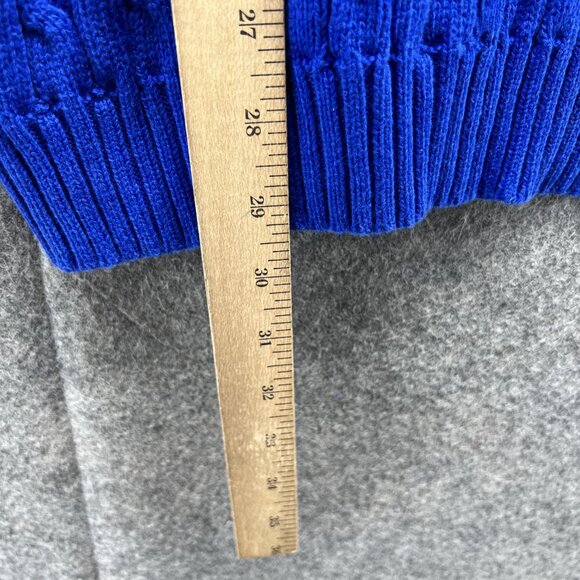 Lauren Ralph Lauren Sweater Men Extra Large Blue Sweatshirt Pullover Cable Knit - Picture 7 of 14
